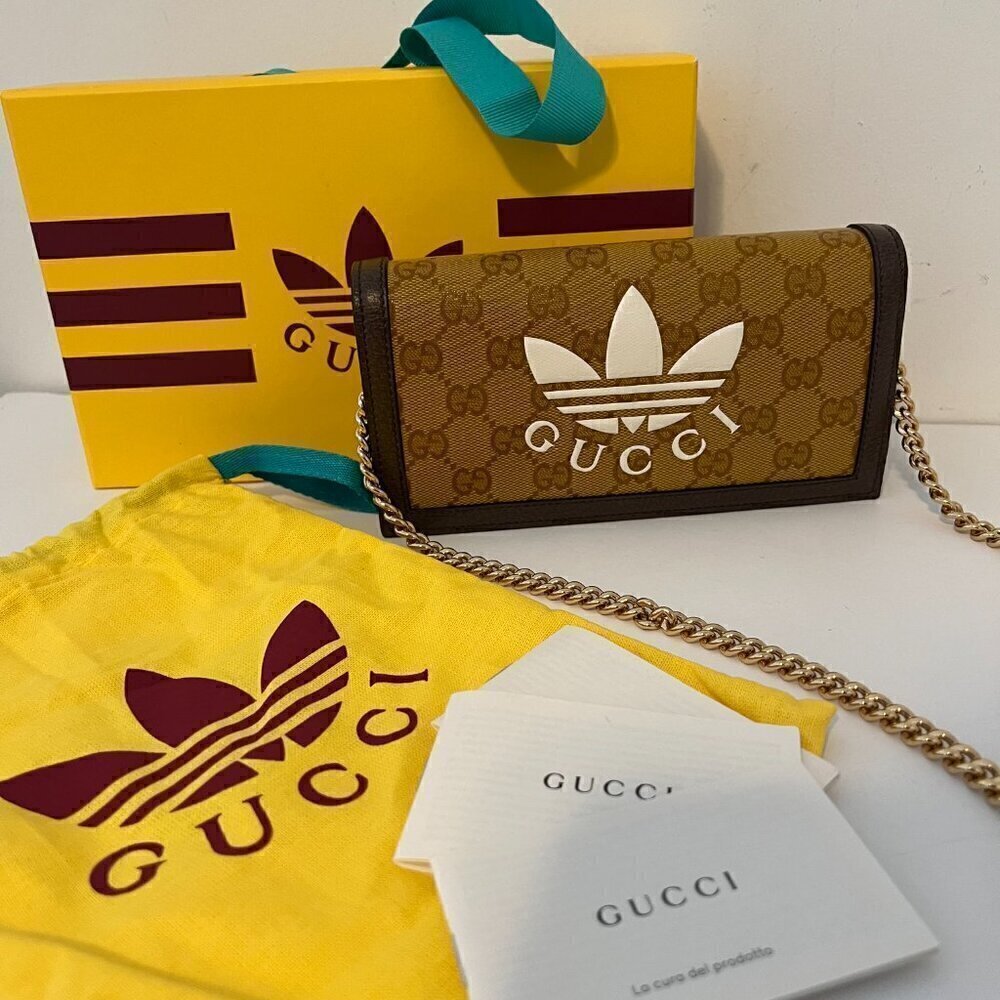 Gucci Adidas Mini Chain Crossbody Bag Clutch Limited Edition